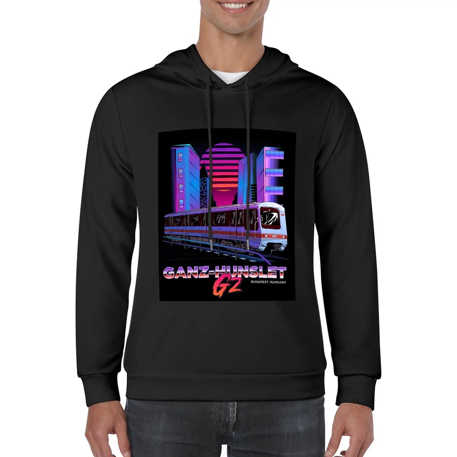 

New Ganz-Hunslet G2 in Vaporwave Pullover Hoodie essentials men's sweat-shirt new hooded tee