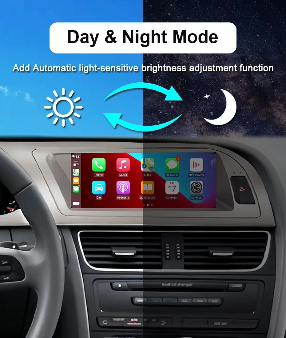 8,8 ''Linux Touchscreen Drahtlose Carplay Android Auto Auto Radio Stereo Für Audi A4 A5 B8 S4 S5 2009-2016 Autolink Airplay 2DIN – Detail 17