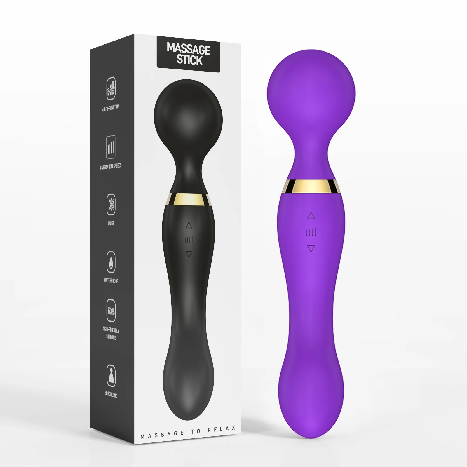 Vibrateur puissant à double tête pour femmes, masseur AV Magic Wand, stimulateur clitoridien et point G, sextoy A_voghion.com