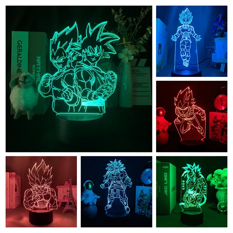 

3D Led Night Light Anime Goku Vegeta Dragon Ball Z Table Lamp Children Bed Room Decor Birthday&Christmas Gifts for Boyfriends