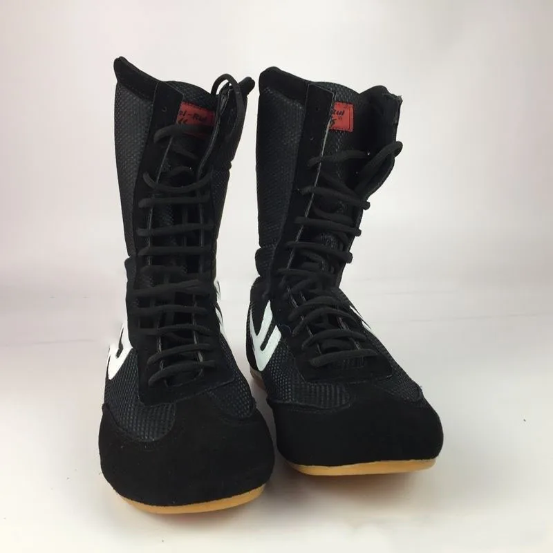 Authentic Men's Wrestling Shoes Oxfords Outsole Lace-up Boots Sneakers Training Shoes Professional Boxing Unisex