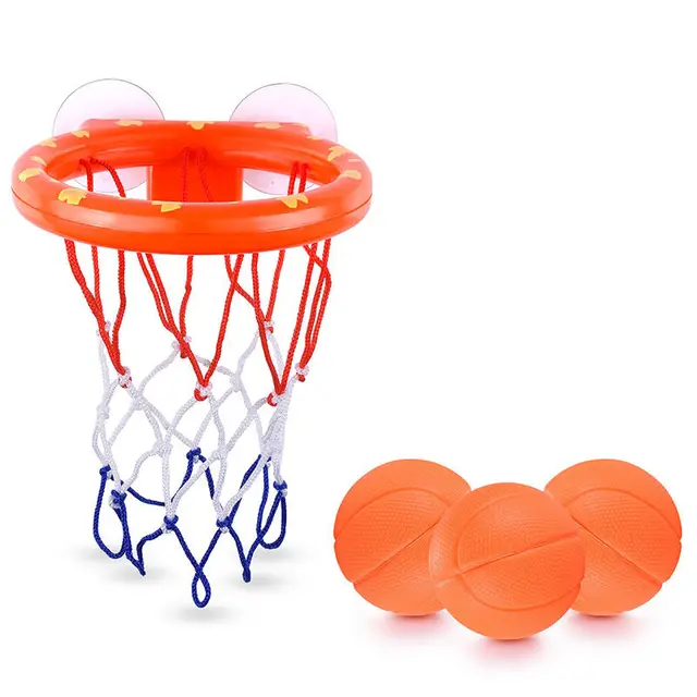 Baby Bath Toy Toddler Boy Water Toys Bathroom Bathtub Shooting Basketball Hoop with 3 Balls Kids Outdoor Play Set Cute Whale 4