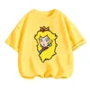 Kids Clothes Cartoon Tops Marios-bros Princess Peach T Shirts For Girls T Shirt Children's Short Sleeve T-shirt Baby Casual Tees 5