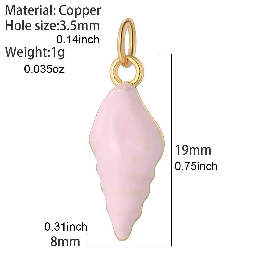 10 stücke Nette Sommer Strand Ozean Stil Kupfer Intarsien Zirkon Kokospalme Muschel Meeresschildkröte Emaille Shell Seestern Anhänger großhandel – Detail 22