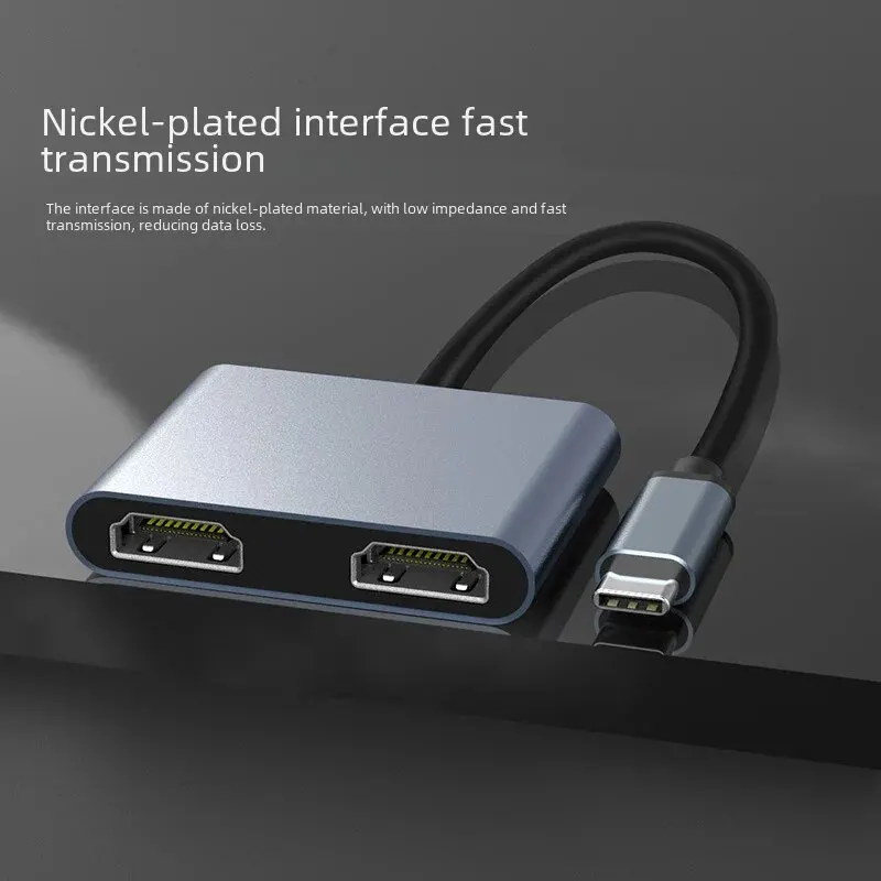 C타입 어댑터 케이블, 듀얼 HDMI Vga 커넥터, USB 3.0 허브, 투인원