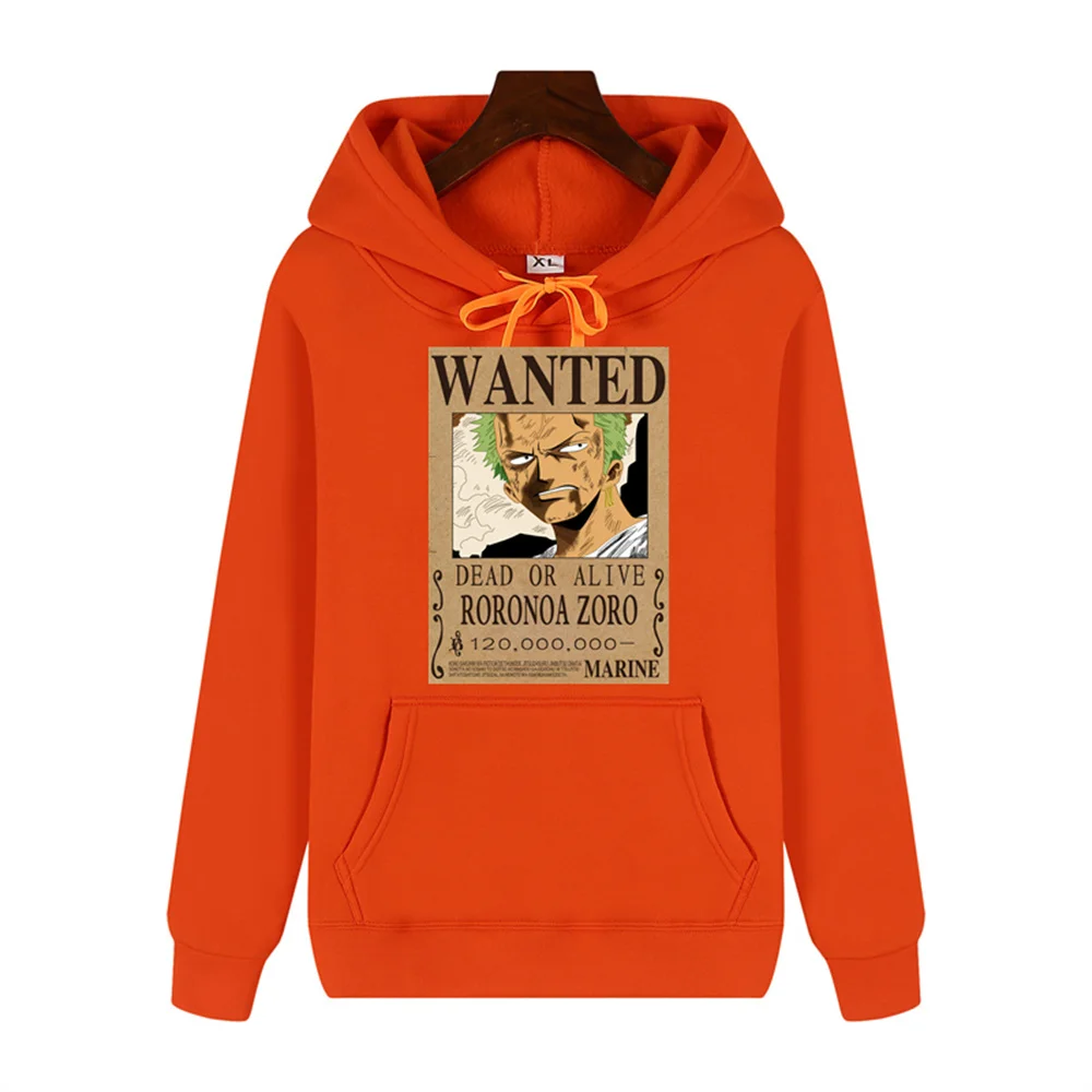 thumbnail image 1 of Sudadera con capucha de una pieza con estampado de Roronoa Zoro Wanted para hombre, ropa cómoda, gruesa, de alta calidad, informal, a la moda, cálida, de calle, Otoño e Invierno, 1 of 5