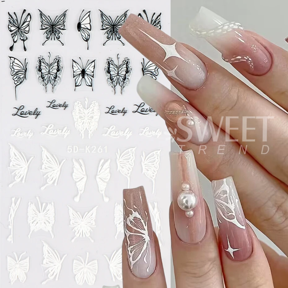 1 Box Rose Gold Silver Butterfly Nail Decoration Parts Nail Decor Nail –  EveryMarket