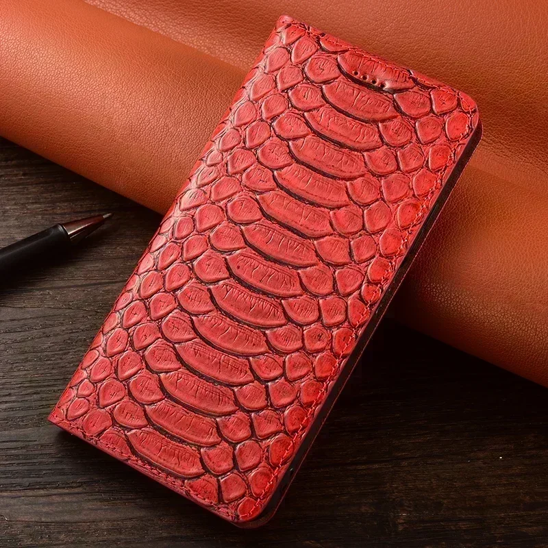 Classics Genuine Leather Phone Case For XiaoMi Redmi Note 5 6 7 8 8T 8 9 9s 9T Pro Max Cowhide Magnetic Flip Cover