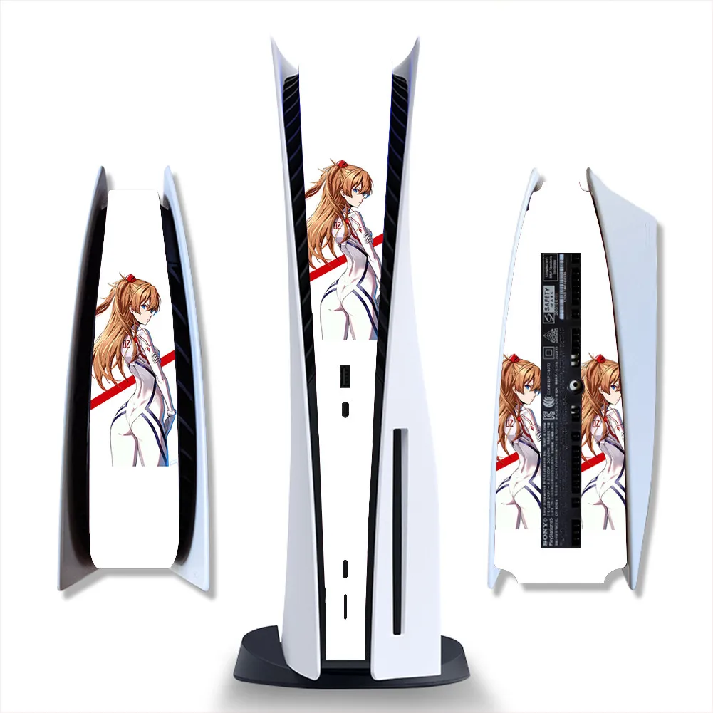 PS5 센터 사이드 비닐 스킨 스티커, 애니메이션 소녀 디자인, PS5 센터 사..