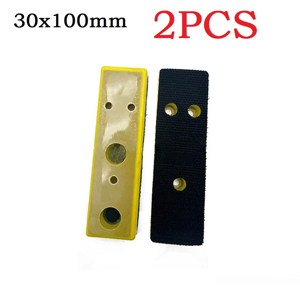 

2PCS Rectangular Sanding Pad Kit 5-hole Backing Pad Polishing Chamfering Hook And Loop Sander 30x100mm 40x100mm Abrasives