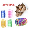 8/20/50Pcs Kitten Cat Toys Wide Durable Heavy Gauge Cat Spring Toy Colorful Springs Cat Pet Toy Coil Spiral Springs Pet Intera