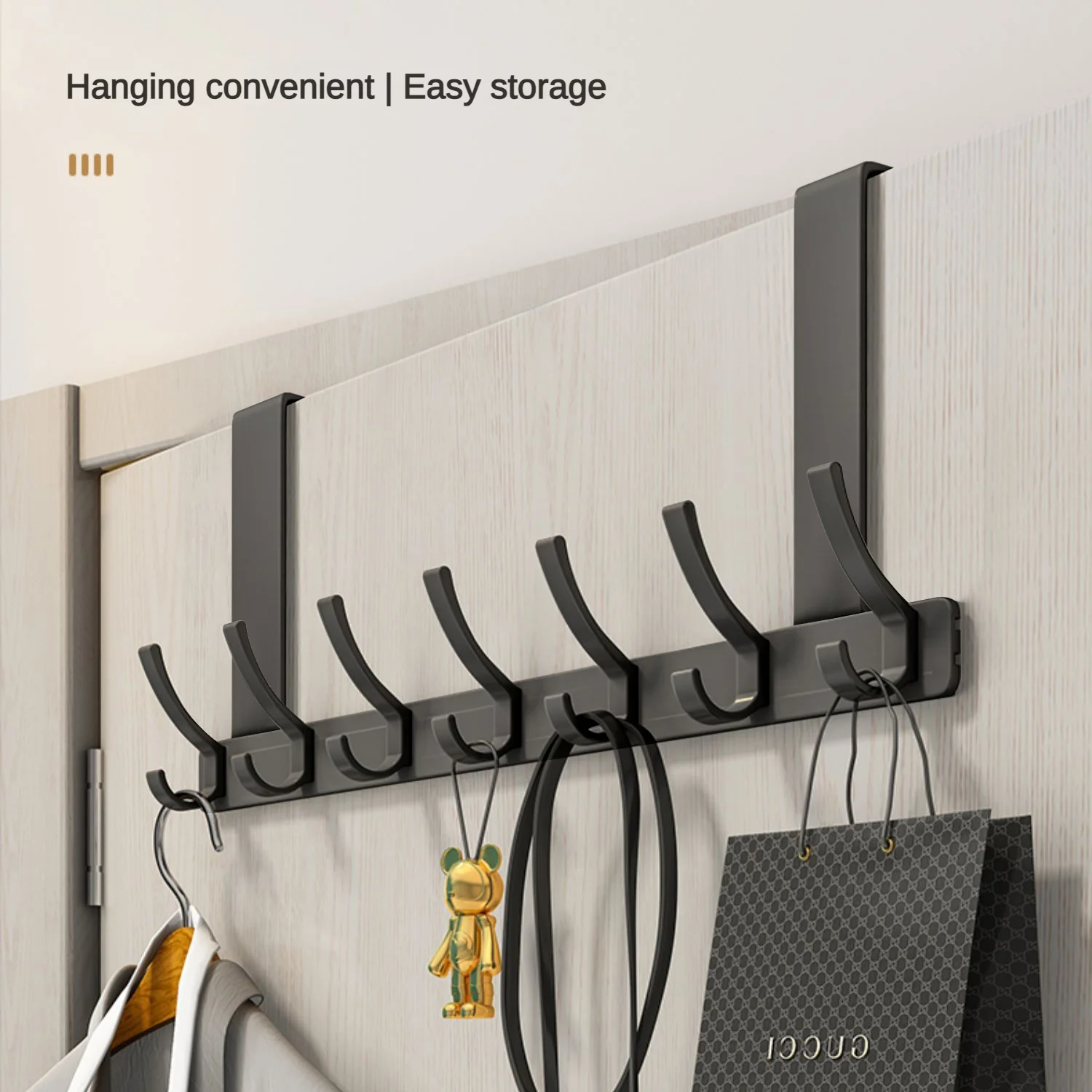 Hanger On Bedroom Door Back Perforation-Free Back Storage Clothes And Caps Hook clothes hanger storage hanger storage hanger hook clothing storage