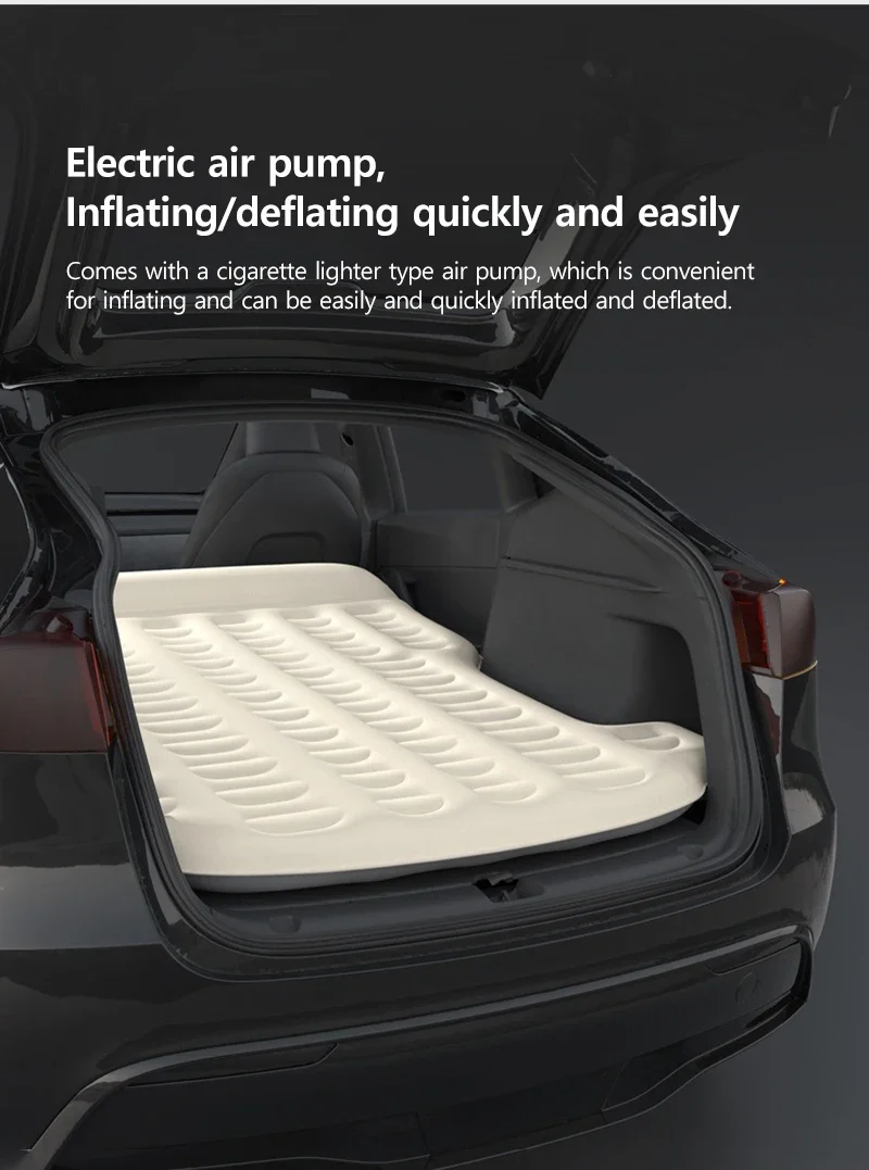 For Tesla Model Y 2020-2025 Portable Inflatable Mattress Memory Foam Outdoor Cam