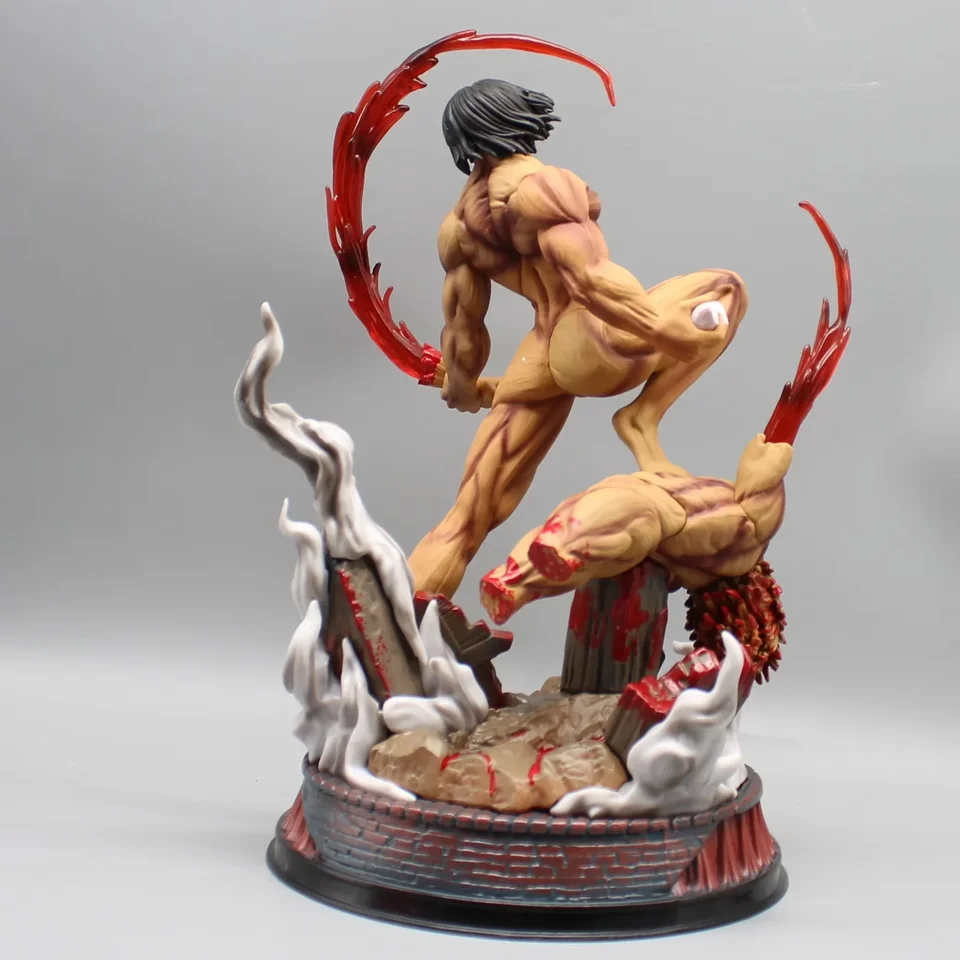 Battle Pose Anime Figurine Eren Jaeger Anime Figure - 11.42 Inch PVC Battle  Pose Statue For Attack On Titan Fans 11.42 Inch PVC Collectible