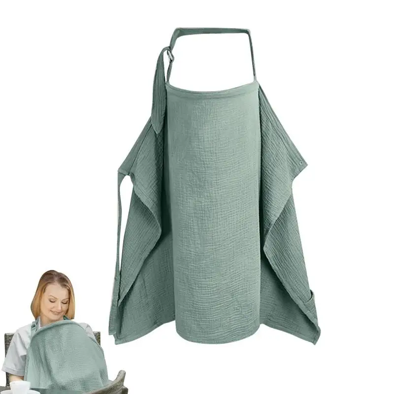 

Plain Nursing Apron Lactation Cover Multi-Use Car Seat Stroller Breastfeeding Feeding Supplies Breathable Cape For Mother Cloth