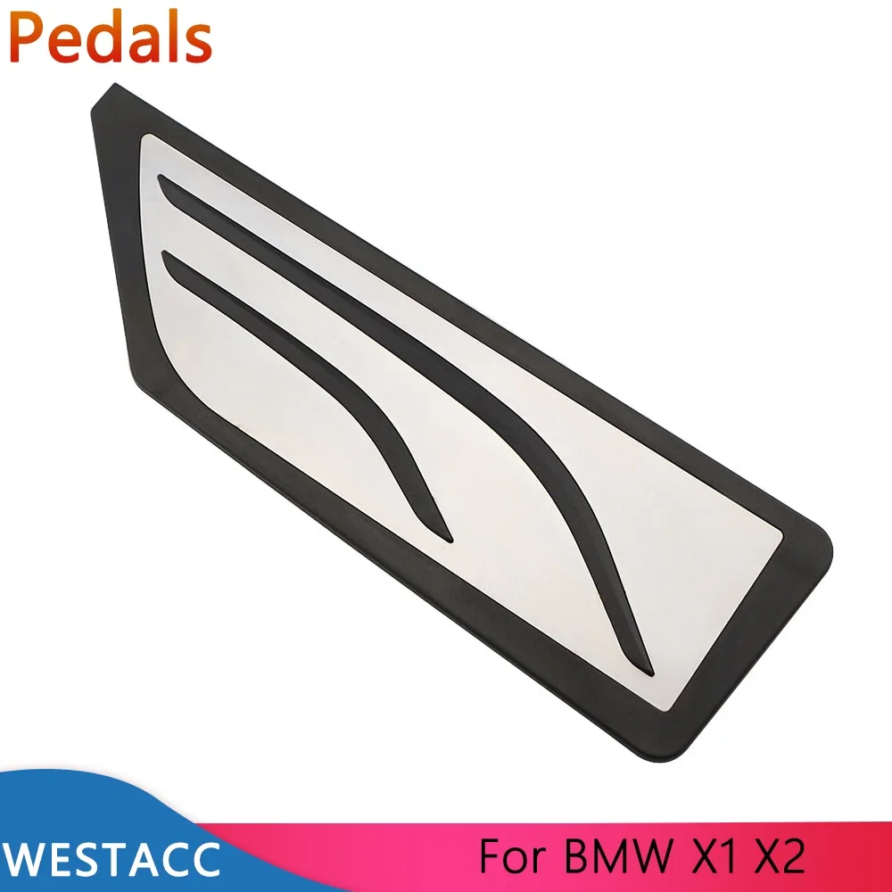 Stainless Steel Car Pedals Accelerator Gas Brake Rest Pedal Cover for BMW X1 F48 X2 F39 1 2 Series F40 F45 F46 Accessories