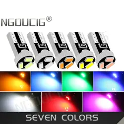 NGOUCIG 10Pcs T5 Led Car Light Instrument Dashboard Bulb W3W 3SMD 3014 74 17 37 Plate Panel Meter Warning Indicator Signal Lamp