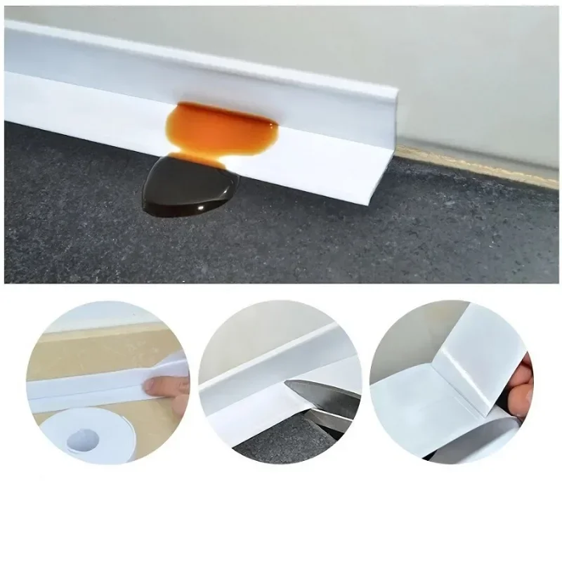 Bathroom Waterproof Wall Stickers Sealing Tapes PVC Adhesive Sealing Strips Sink Edge Tape Kitchen Bathroom Accessories 1PC wall sealing tapes