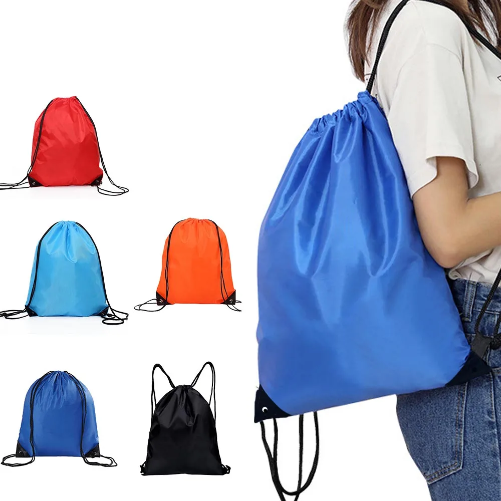 Waterproof Gym Bag Drawstring Sack Fitness Travel Outdoor Backpack DIY Daybag Shopping Bags Swimming Basketball Yoga Sports Bags 3
