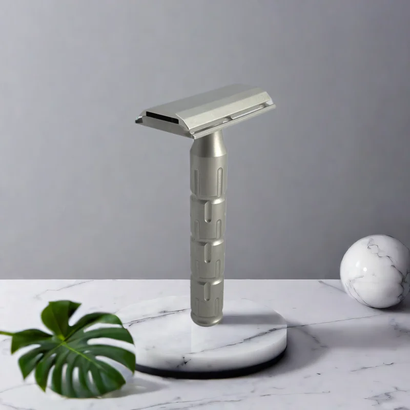 Italy SYNTESI Double Edge Safety Razor, CNC Machined STAINLESS STEEL Blades for Men and Women 2