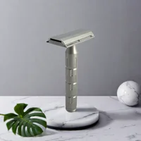 Italy SYNTESI Double Edge Safety Razor, CNC Machined STAINLESS STEEL Blades for Men and Women 2