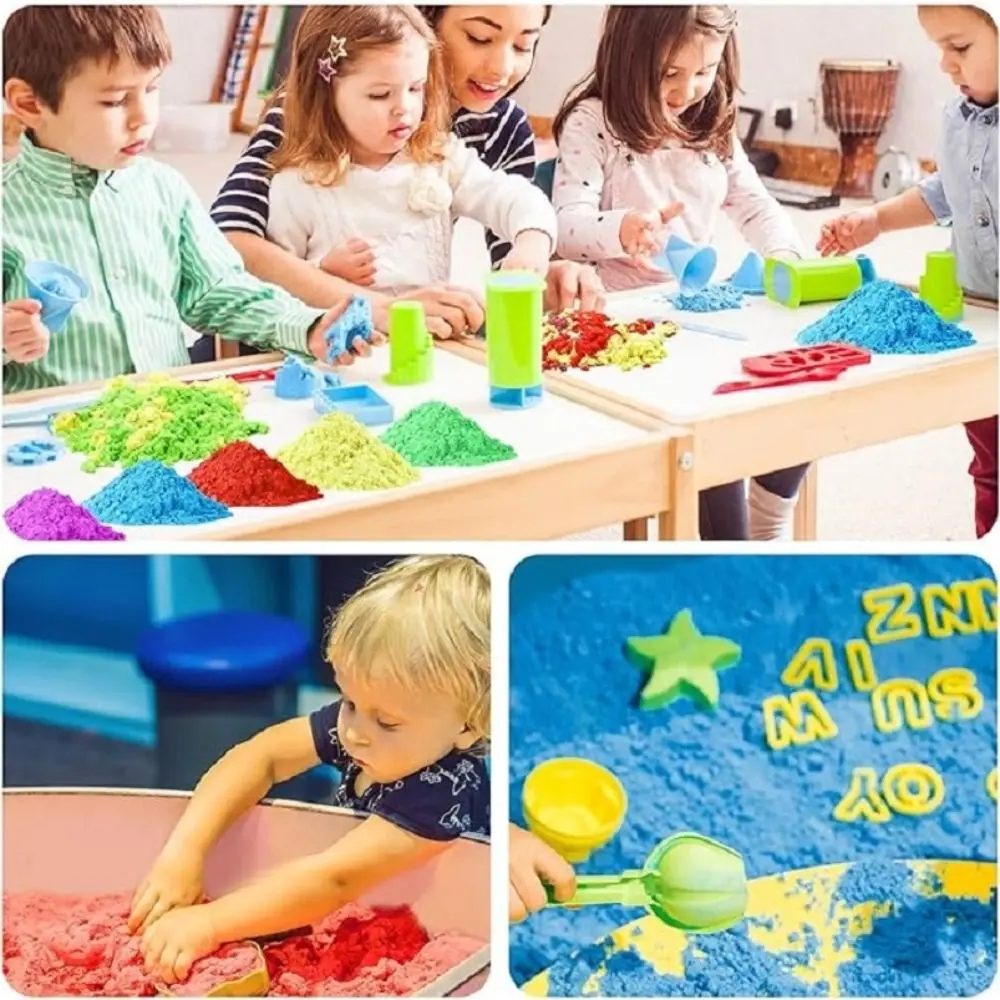Childrens Game Templates Space Sand Cotton Texture Slowly Flowing Dynamic Sand DIY Kit Water Slime Cloud Sand Children Play