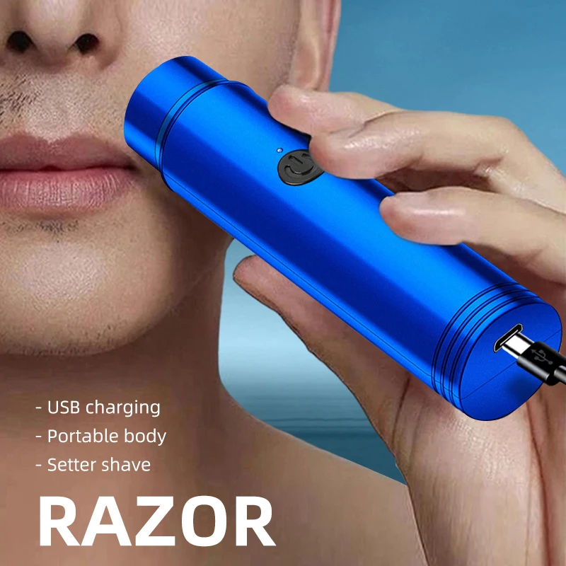 Electric Shaver Portable Mini Electric Shaver Razor For Women Men Hair Trimmer Clipper USB Rechargeable Barber Shaving Tool Home Travel Car Use