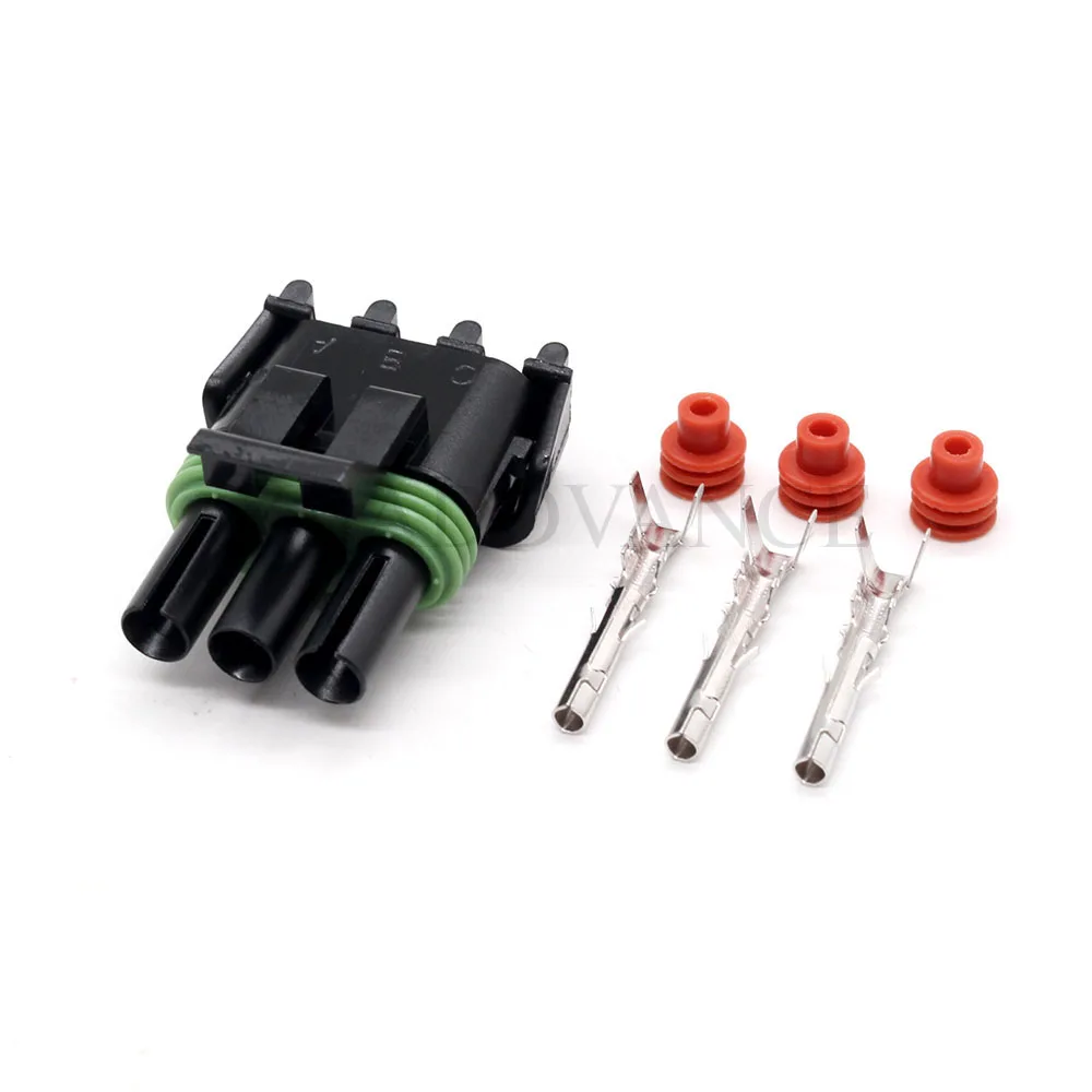 12015793 Delphi 3 Pin Female Weather Pack Tower Connector With 