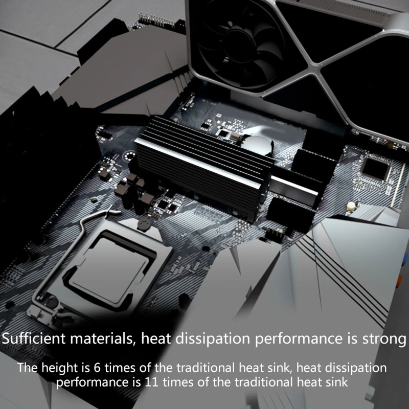 

Алюминиевый радиатор для M.2 2280, твердотельный радиатор жесткого диска 76x32x23,5 P9JB