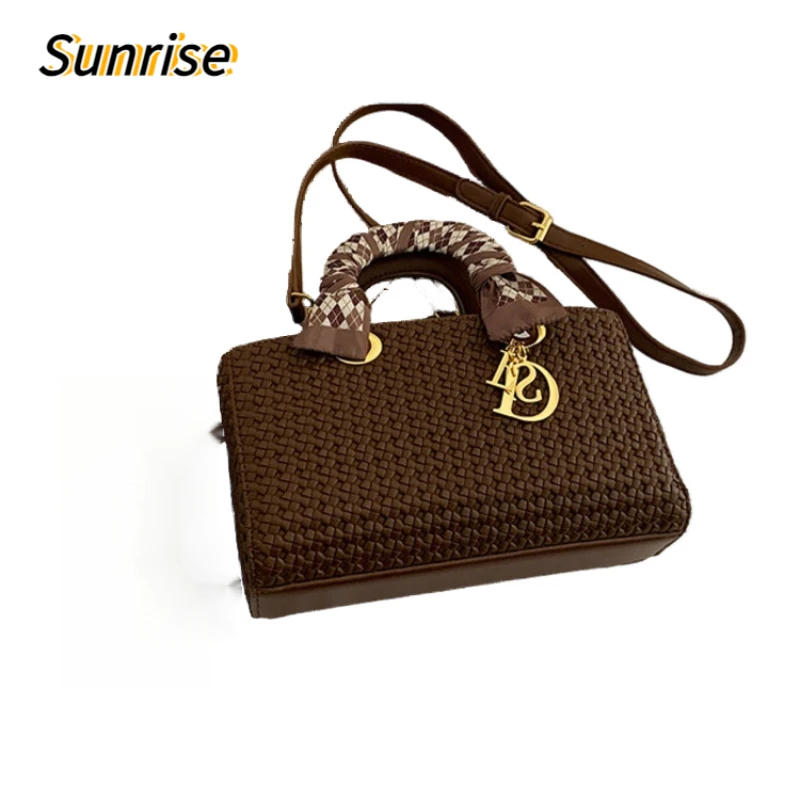 

Advanced Woven Handbag One Shoulder Bag Women's Bag Luxury Designer Handbag High Quality Guangzhou Famous Brand Bag Square Bag
