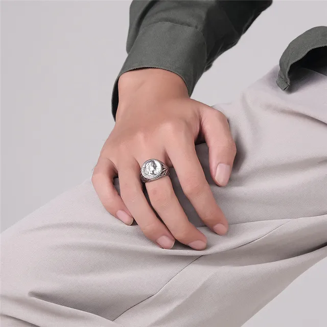 KOTiK New Fashion the Great of Rome Rings for Men