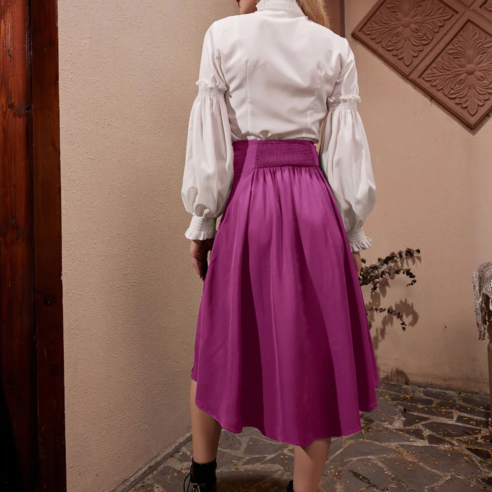 SD Women Renaissance Skirt Elastic High Waist Length Adjustable A-Line Vintage Skirt Y2K Ladies Vintage Fashion Female Clothes