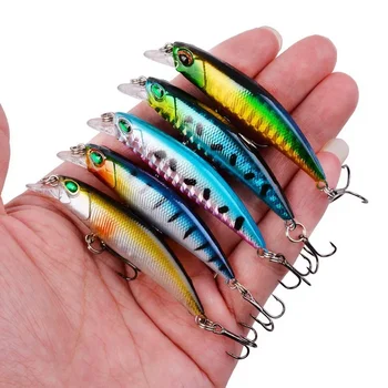 1PCS 레이저 낚시 미끼 떠 다니는 Minnow Wobbler 전문 Baits 6.8cm 4g Crankbait 잉어 낚시