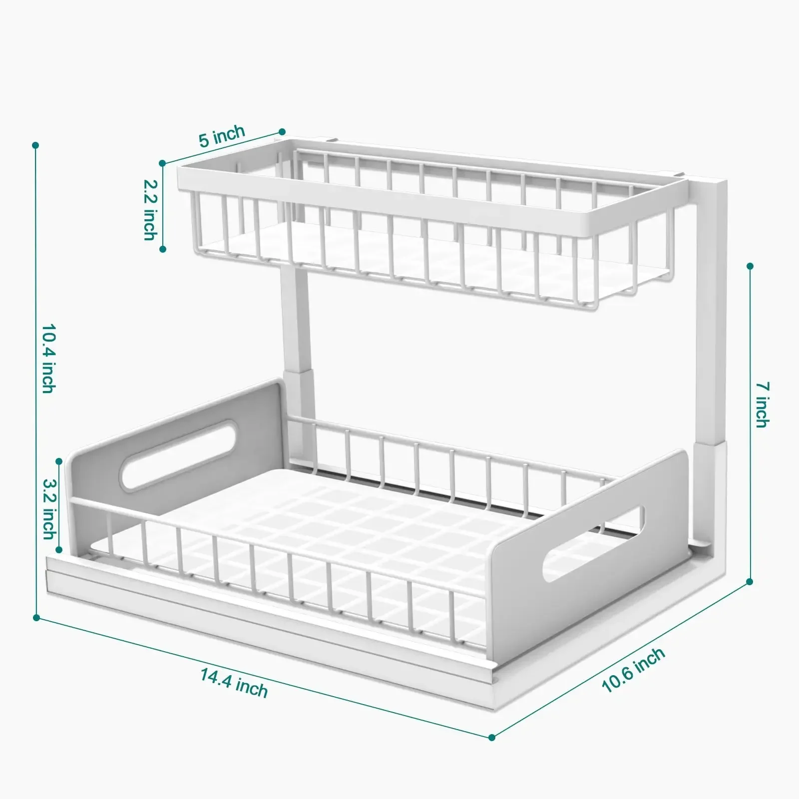 Description Picture 5 of itemUnder Sink Organizers and Storage,with Sliding Drawer 2 Tier Multi-purpose Bathroom Shelf Organizer for Kitchen Bathroom Storage