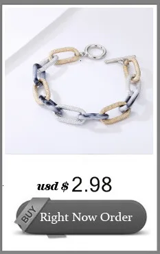 Lacteo Bohemian Colorful Painted Aluminum Chain Charm Bracelet Jewelry For Women Fashion Trendy Cross Chain Bangle Bracelet