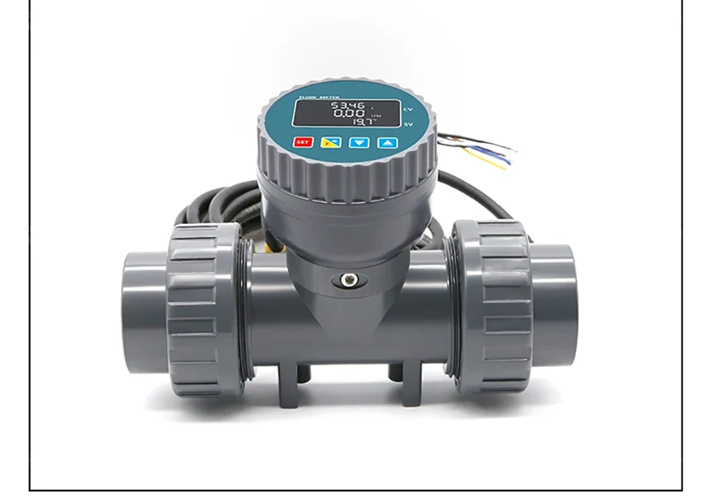 RS485 Digital Display Flow Meter High Precision Smart Electronic Flowmeter UPVC