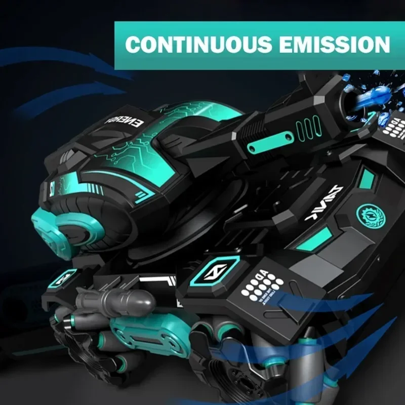Gesture sensing remote control spray car 2.4G four-wheel stunt launch water polo tank car boy machine armour game toy car 3