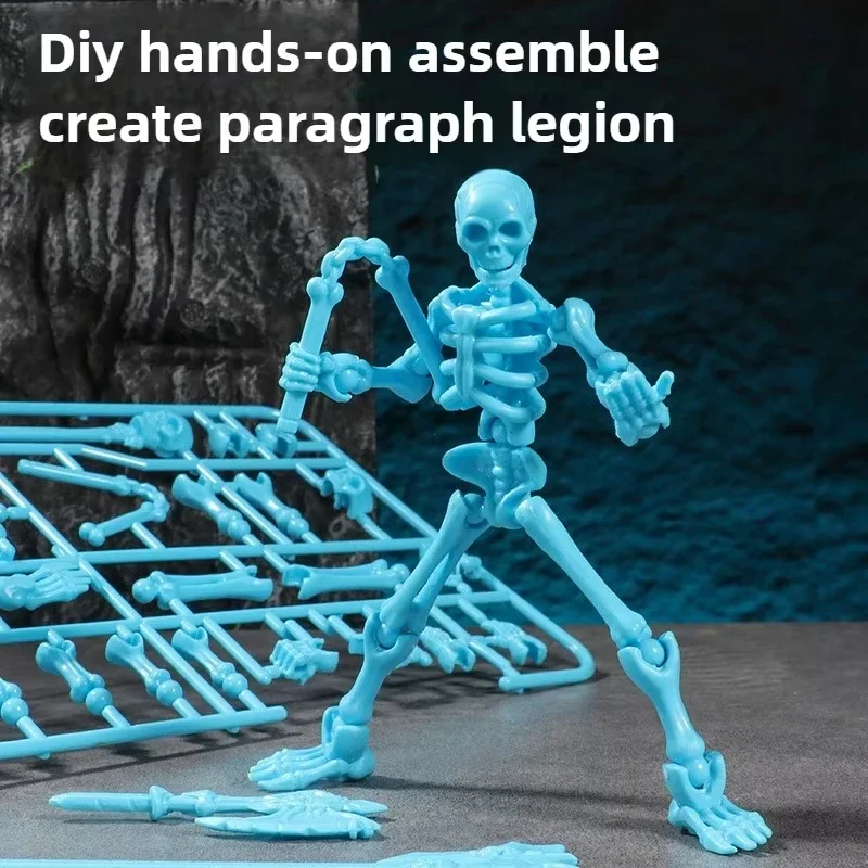 Articulated 3D DIY Skeleton Decor and Prank Toy Action Figure