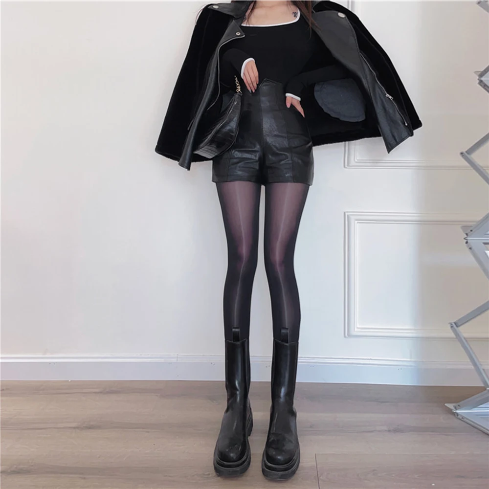 

Womens Sexy Stretch Thin Silk See Through Sheer Oil Shiny Glossy Pantyhose Tights Stockings Hosiery Pantyhose Ladies Socks