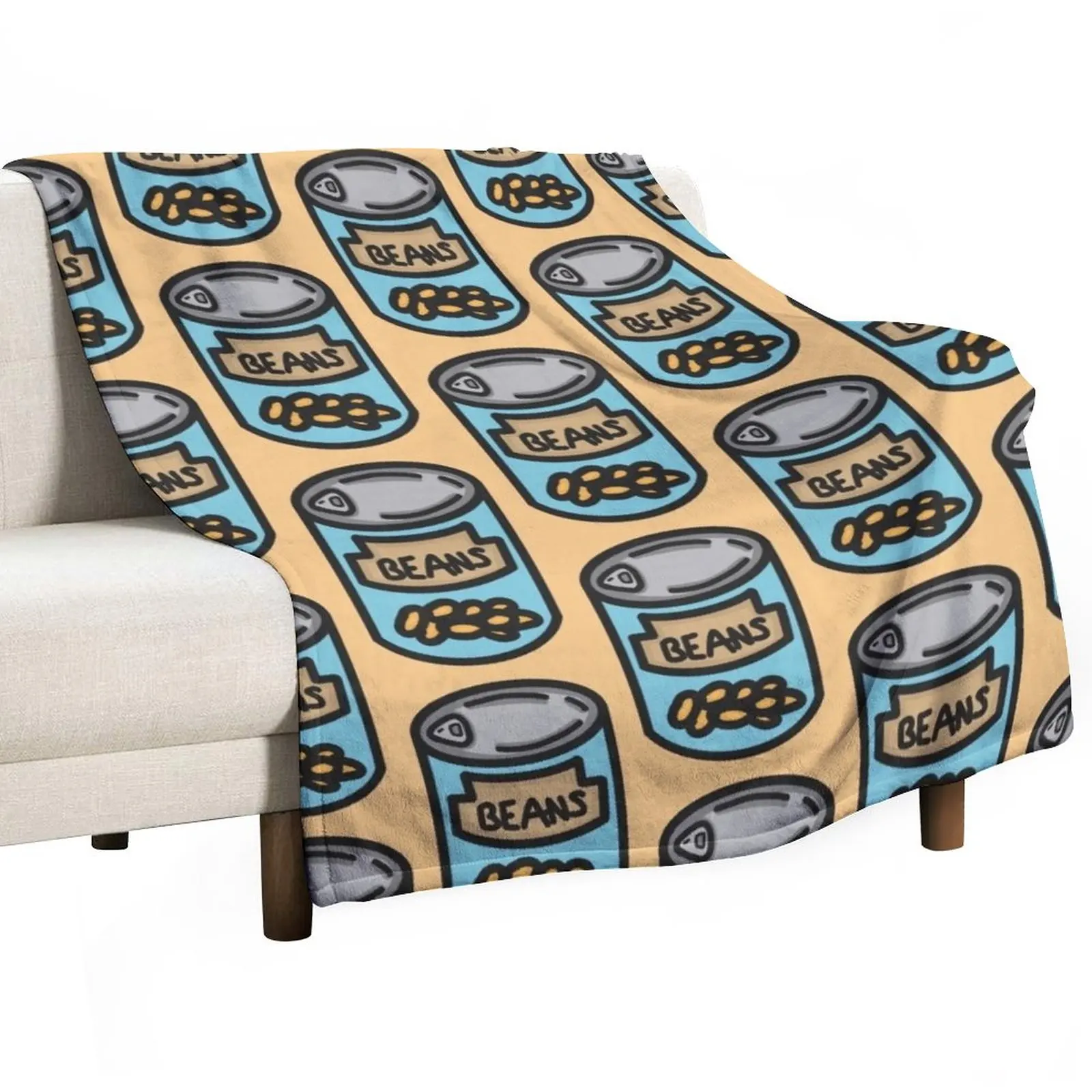 

beans (orange) Throw Blanket Furry Blankets For Sofa Thin