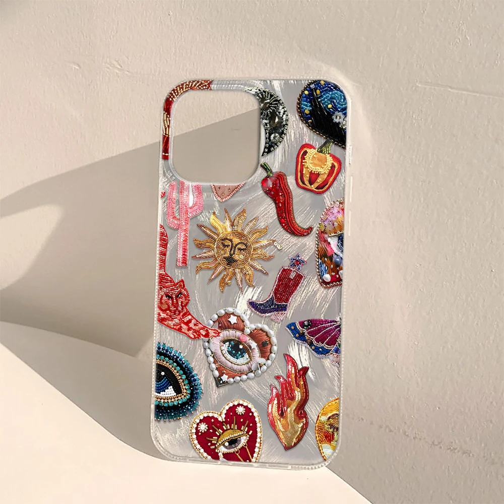 Sun Heart Flame Texture Phone Case - Vibrant Design with Enhanced Protection