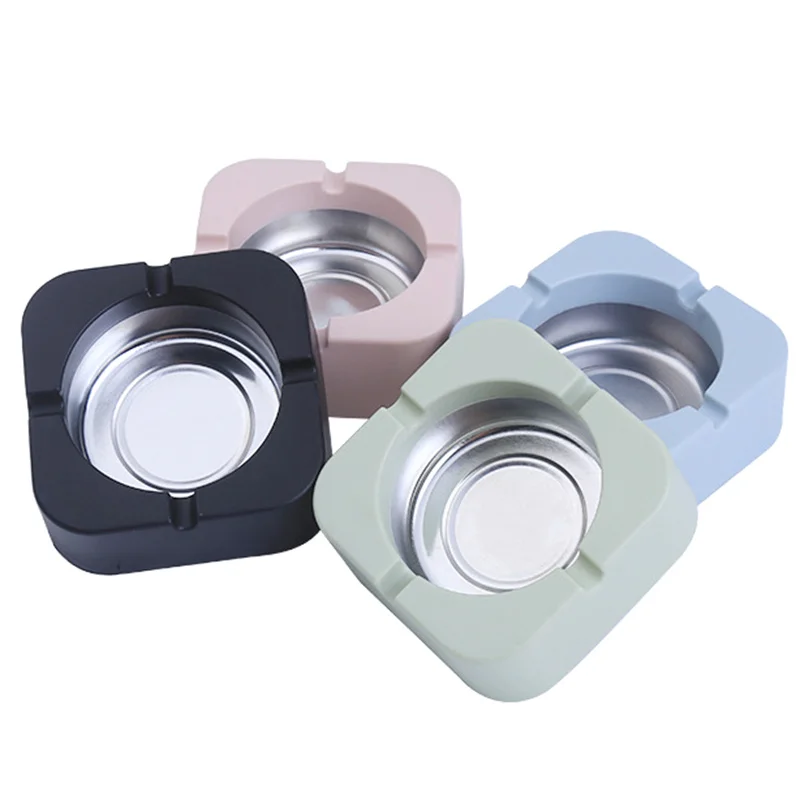 Cigarettes Ashtray 1PC Fashion Nordic Style Tinplate Plastic Simple Ktv Hotel Smoking