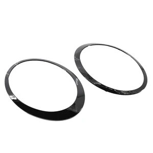 2PCS Headlight Trim Ring Decor ABS Car Accessories For 2014-2019 MINI Cooper S F55 F56 F57
