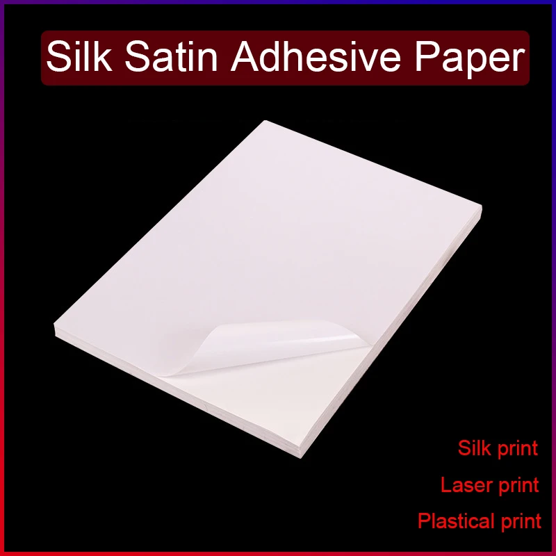 A4 Label Paper 80 Sheets White High Glossy Matte Self Adhesive Sticker Paper  Full Sheet Label Laserjet Print - Stationery Sticker - AliExpress