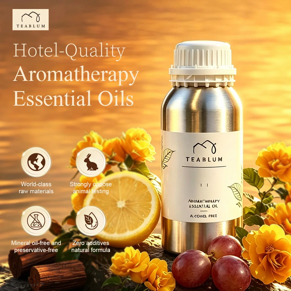 TEABLUM 500ML Aromatic Hotel Essential Oil Hotels Home Air Freshener Pure Plant Essential Oil Alcohol Free for Electric Diffuser 1