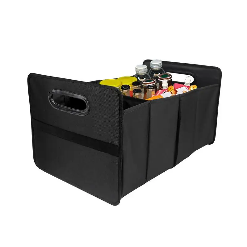 

Collapsible Car Storage Organizer Foldable Automotive Trunk Organizer With Handles Oxford Cloth Foldable Car Interior Storage