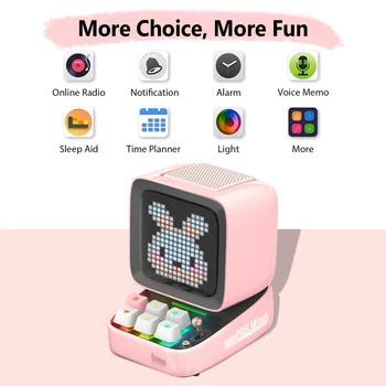 Divoom Ditoo-Pro Retro Pixel Art Bluetooth Portable Speaker Alarm Clock DIY LED Display Board, Cute Gift Home Light Decoration 6