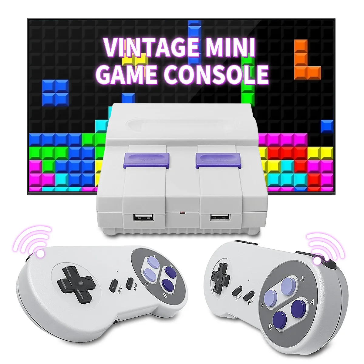 

16 Bit SF901 Super Retro Home 2.4G Wireless 4K TV Game Console with HD Built-in 1700 Games Game Console Game Console