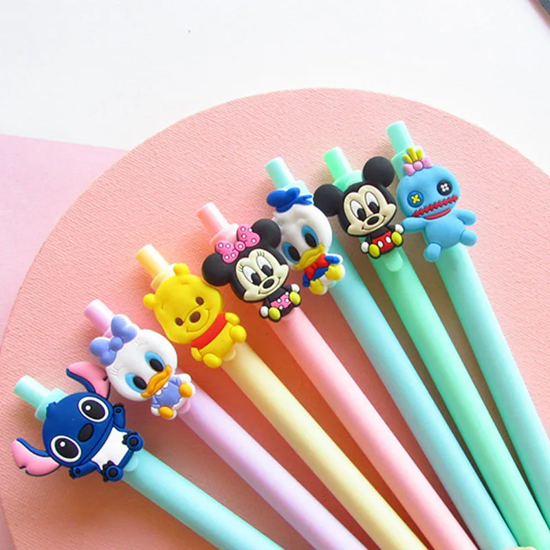 

20/40pcs Disney Mickey Minnie Stitch Neutral Pen Signature Pen Students Writing Gel Pens School Stationery Supplies Wholesale