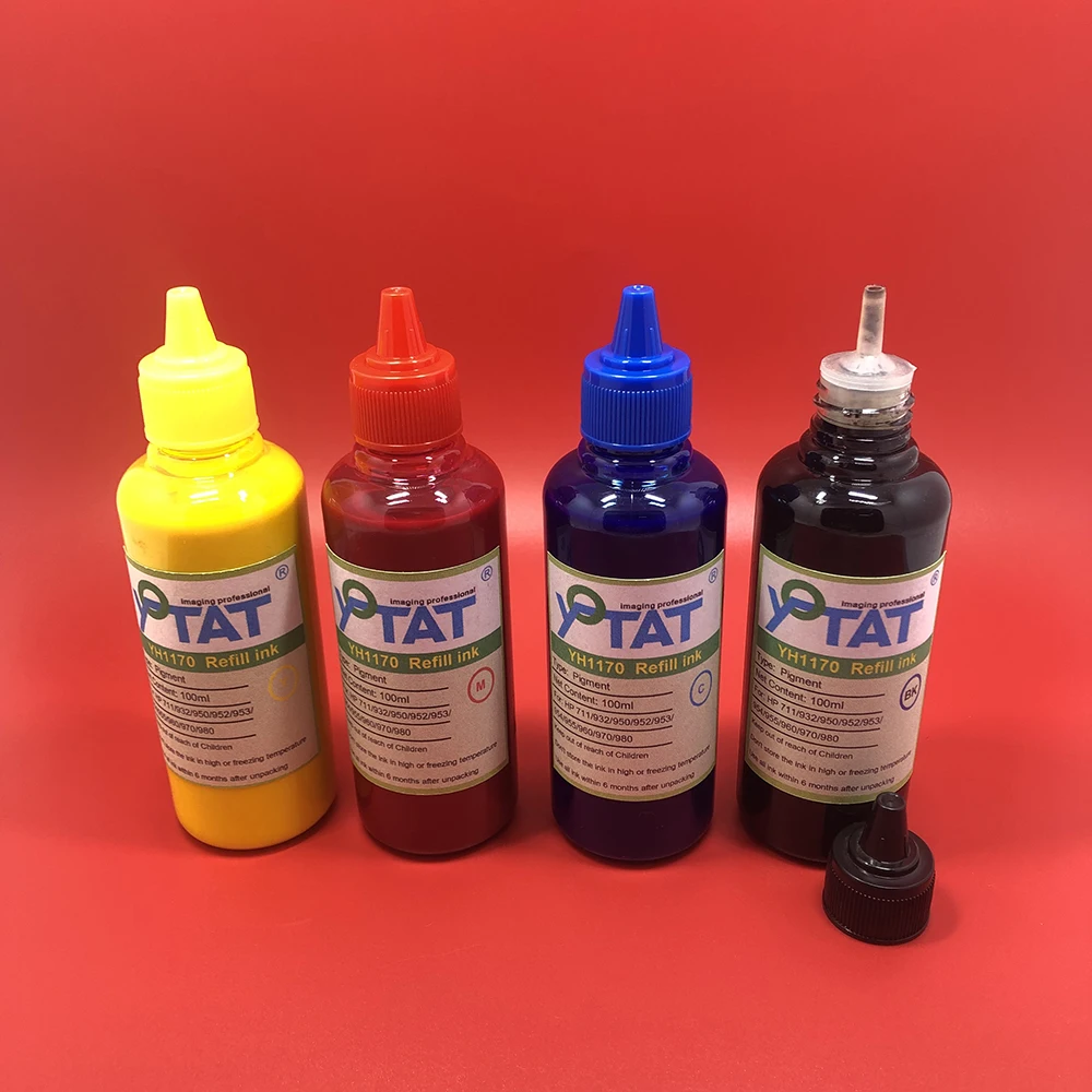 100ml Bulk Refill Pigment Ink Kit For Hp 178 364 564 655 711 932 933